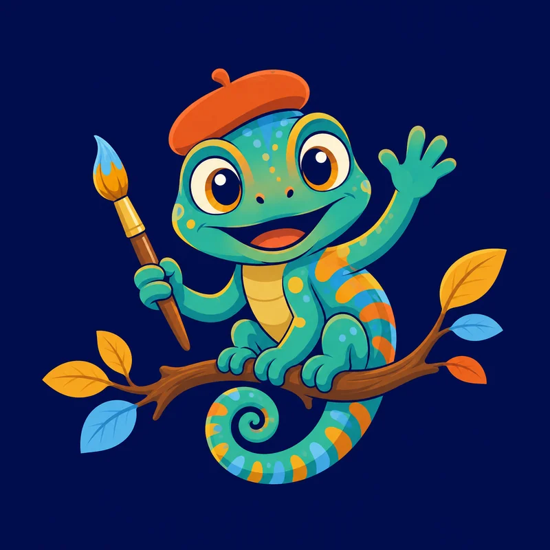 The Chameleon — graphic design